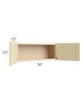 Phoenix Cream Glaze 36x15 Wall Cabinet