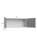 Euro Grey 36x15-1/8 Wall Cabinet