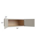 Stratton Light Grey Shaker 36x15x24 Wall Cabinet