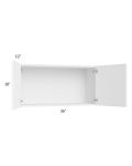 Venetian White Gloss 36x18 Wall Cabinet