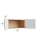 Vail White Shaker 36x18x24 Wall Cabinet