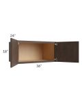 Vienna Kona Brown 36x18x24 Wall Cabinet