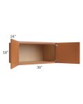 Lexington Cinnamon Glaze 36x18x24 Wall Cabinet