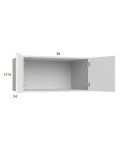 Euro Gloss White 36x17-5/8x24 Wall Cabinet