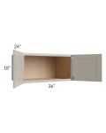Stratton Light Grey Shaker 36x18x24 Wall Cabinet