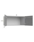 Euro Grey 36x17-5/8x24 Wall Cabinet
