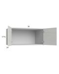 Euro White Grain 36x17-5/8x24 Wall Cabinet