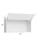 Venetian White Matte 36x18 Lift Up Door Wall Cabinet