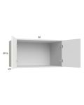 Euro Gloss White 36x20x24 Wall Cabinet