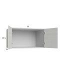 Euro White Grain 36x20x24 Wall Cabinet