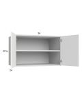 Euro Gloss White 36x22-5/8x24 Wall Cabinet