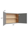 Stratton Dark Grey Shaker 36x24 Wall Cabinet