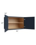 Southport Blue Shaker 36x24x24 Wall Cabinet