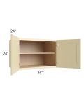 Phoenix Cream Glaze 36x24x24 Wall Cabinet