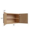 Township Rift Oak 36x24x24 Wall Cabinet
