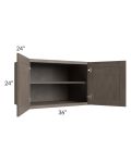Natural Grey Shaker 36x24x24 Wall Cabinet