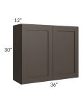 Southport Espresso Shaker 36x30 Wall Cabinet 