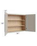 Stratton Light Grey Shaker 36x30 Wall Cabinet
