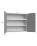 Euro Grey 36x30-1/4 Wall Cabinet