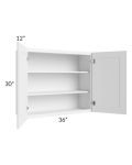 Aspen White Shaker 36x30 Wall Cabinet 