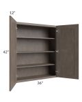 Natural Grey Shaker 36x42 Wall Cabinet