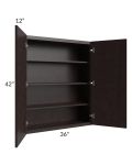 Brazilian Shaker 36x42 Wall Cabinet