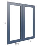 Portland Navy Blue 36x42 Glass Door Only with Glass Included 