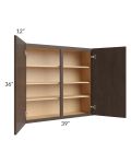 Vienna Kona Brown 39x36 Wall Cabinet
