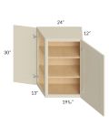 Stratton Khaki Shaker 24x30 Wall End Angle Cabinet - Out of stock through mid April