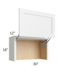 Midtown White Shaker 30" Countertop Wall Appliance Cabinet