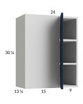 Harbor Navy 24x30-1/4 Blind Corner Wall Cabinet