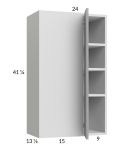 Euro Grey 24x40-1/4 Blind Corner Wall Cabinet