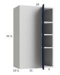 Harbor Navy 24x40-1/4 Blind Corner Wall Cabinet