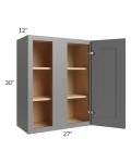 Stratton Dark Grey Shaker 27x30 Wall Blind Cabinet 