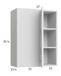 Euro Gloss White 27x35-1/4 Blind Corner Wall Cabinet