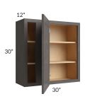 Midtown Dark Grey Shaker 30x30 Blind Corner Wall Cabinet