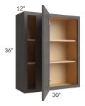 Midtown Dark Grey Shaker 30x36 Blind Corner Wall Cabinet