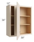Midtown Cream Shaker 30x36 Blind Corner Wall Cabinet