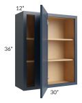 Midtown Blue Shaker 30x36 Blind Corner Wall Cabinet