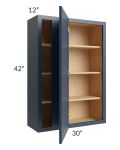 Midtown Blue Shaker 30x42 Blind Corner Wall Cabinet