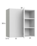 Euro Gloss White 30x30-1/4 Blind Corner Wall Cabinet