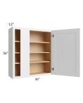 Vail White Shaker 30x36 Blind Wall Cabinet