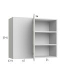Euro White Grain 36x30-1/4 Blind Corner Wall Cabinet