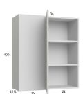 Euro White Grain 36x40-1/4 Blind Corner Wall Cabinet