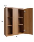 Portland Walnut 30x36 Blind Wall Cabinet