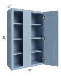 Sky Blue Shaker 30" Blind Wall Cabinet