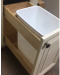 Southport White Shaker Trash Can Insert for a 15" Base Cabinet