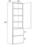 Vienna 18x54x15 Wall Cabinet with Drawers