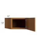 Portland Walnut 24x12 Wall Diagonal Corner Cabinet