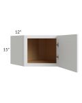 Union White 24x15 Diagonal Corner Wall Cabinet